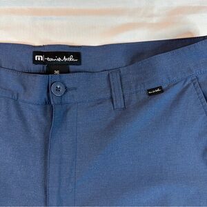 Travis Mathew Blue Chino Golf Shorts Men's 36 With 10” Inseam - Performance -489